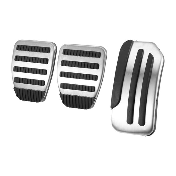 3pcs Brake Pedal Pad Gas Accelerator Pedal Cover Clutch Pedal Cover Fit for Nissan Juke Leaf 2011-2018