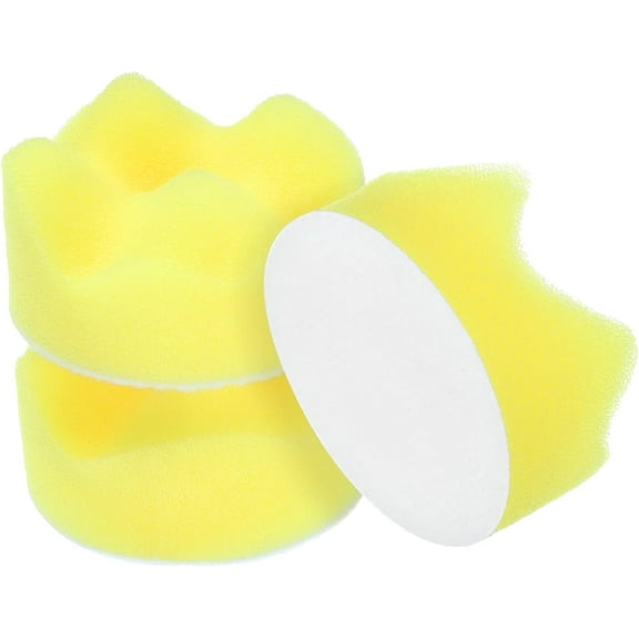 3pcs Buffer Polisher Foam Pads,Polishing Wheel Waffle Finishing Grip Pad,Car Bufferr Polisher for Car Detailing Polishing Waxing（Yellow）