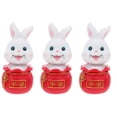 thumbnail image 1 of 3pcs Bunny Cake Topper Year of the Rabbit Cake Decoration Miniature Figurine Decoration, 1 of 8