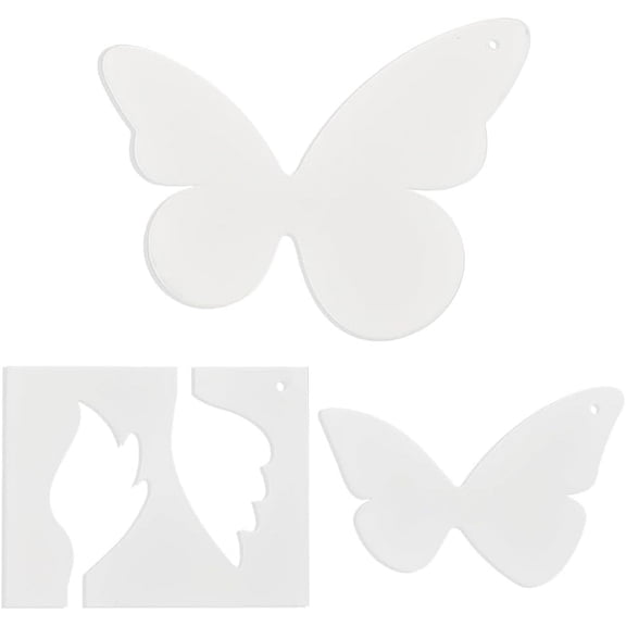 3pcs Butterfly Quilting Rulers and Template 3 Styles Acrylic Wing Sewing Machine Free Motion Quilting Templates Quilting Stencil Supplies