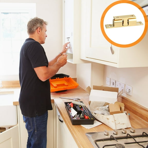 3pcs Cabinet Catch Door with Strike Double Tension Roller Catch for Home Kitchen Cupboard Cabinet Wardrobe