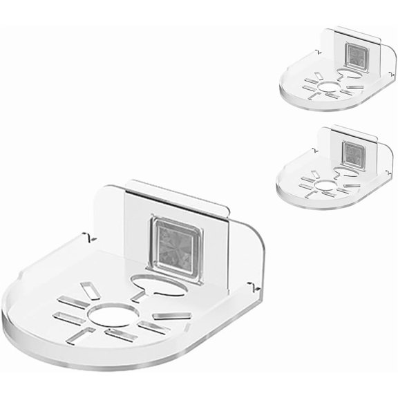 3pcs Camera Floating Shelf Adhesive Baby Monitor Shelf Smart Speaker Wall Space Organizer Camera Wall HolderClear