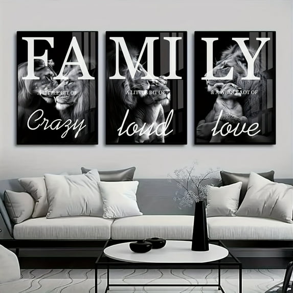 3pcs Canvas Painting, Home Lion Wall Art, Living Room, Kitchen, Decorative Wall Art Wall Decoration, Home Decoration, Wall Art, Room Decoration, Room Decoration, Frameless