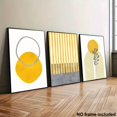 thumbnail image 1 of 3pcs, Canvas Paintings, Frameless, 3pcs Decorative Art Set with Multiple Sizes, Versatile Wall Decor for Any Room - Stylish Medieval Art, Mustard Yellow and Gray Geometric Abstract, Modern Floral Art, 1 of 3