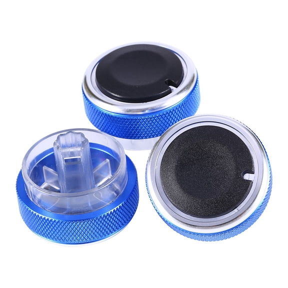 3pcs Car Air Conditioning Control Switch Knobs Aluminum Plastic Heater Blower Fan Climate Knobs Replacement for Ford Focus 1.38 x 1.18 x 1.38 inches / 3.5 x 3.0 x 3.5 cm Blue