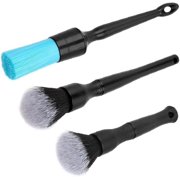 3pcs Car Detailing Brush Kit Automotive Detail Brush Set Scratch Free for Auto Surface Dashboard Emblems Panels Engine