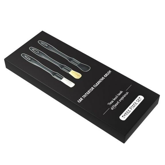 3pcs Car Detailing Brush Wash Auto Detailing Cleaning Kit Engine Wheel Clean Set