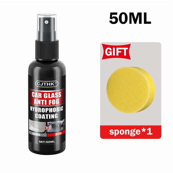 3pcs Car Glass Water Repellent Spray – Nano Coating Anti-Rain, Hydrophobic Waterproof Agent & Oil Film Remover for Auto Windshield
