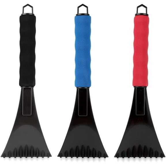 3pcs Car Ice Scrapers,Ice Scrapers for Car Windshield,Ice Snow and Frost Removal Tools with Foam Handle,Efficient Snow Scraper for Car,SUV,Truck,Window,Scratch Free Car Ice Crusher