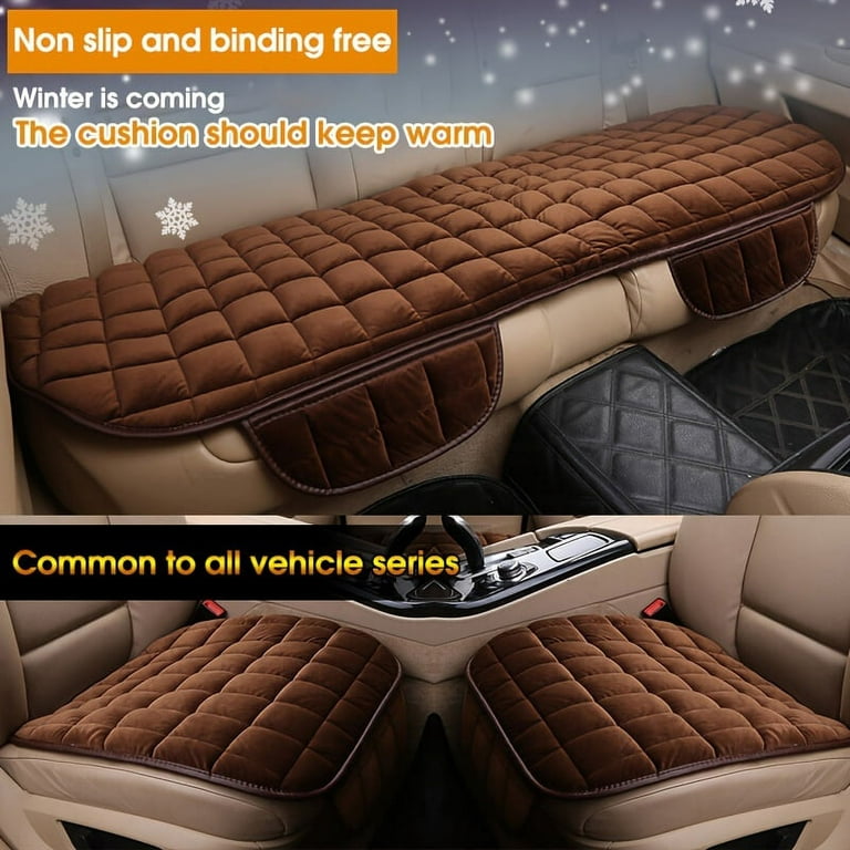3pcs Car Seat Covers Set, Winter Warm Anti-slip Car Seat Cushion