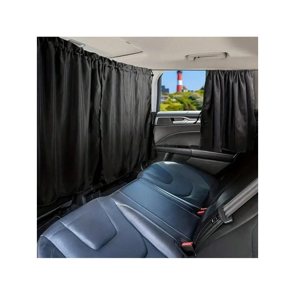 3pcs Car Side Window Sun Shades - UV Protection Heat Insulation Privacy Curtains, Front & Rear Window Sun Blocker Divider for Car Interior Shading