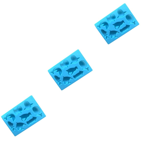 3pcs Cartoon Fish and Dolphin , 8 Cavity Mold for Baking, Chocolate, Candy, and Cake Making
