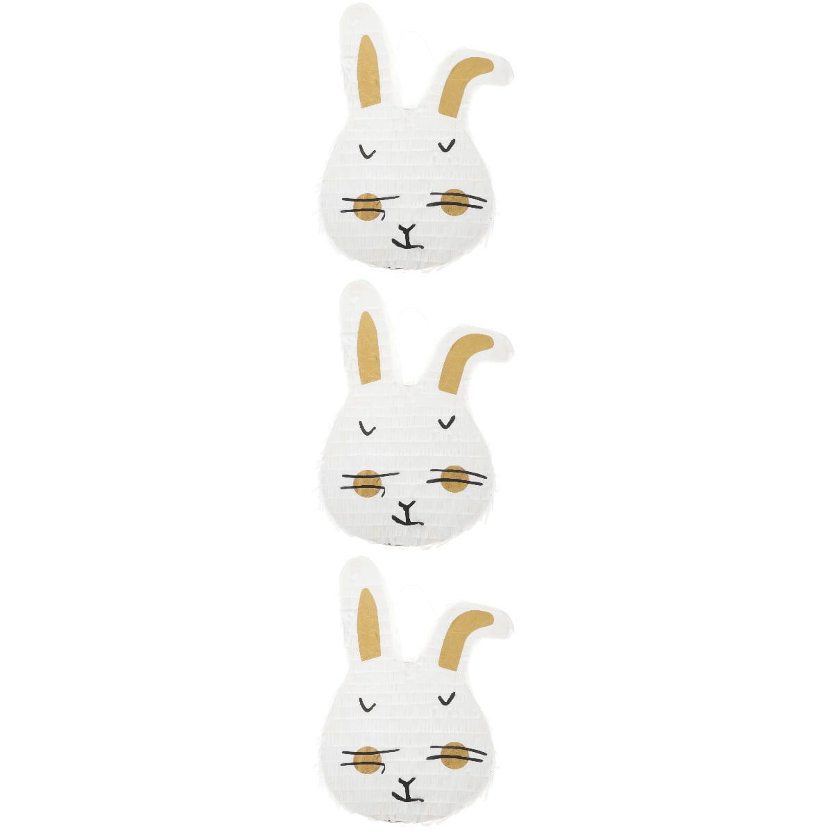 3pcs Cartoon Rabbit Head Pinata Easter Themed Party Game Prop Children Pinata Toy