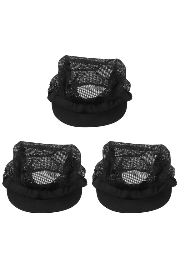 3pcs Chef Hat Hair Nets Food Service Caps Kitchen Cooking Elastic Chef Cap for Women and Men