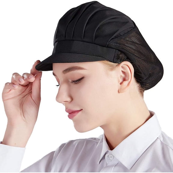3pcs Chef Hat Kitchen Cooking Chef Cap Food Service Hair Nets(White)