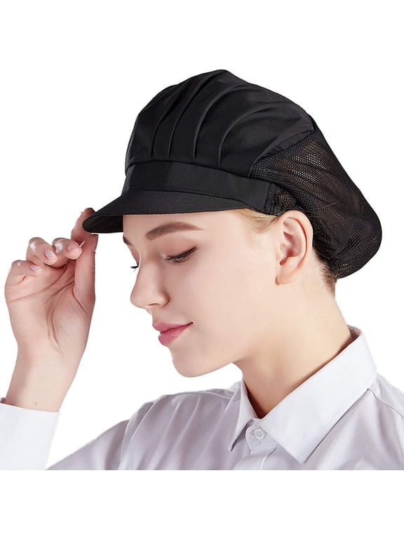 3pcs Chef Hat Kitchen Cooking Chef Cap Food Service Hair Nets(White)