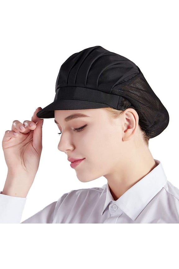 3pcs Chef Hat Kitchen Cooking Chef Cap Food Service Hair Nets(White)
