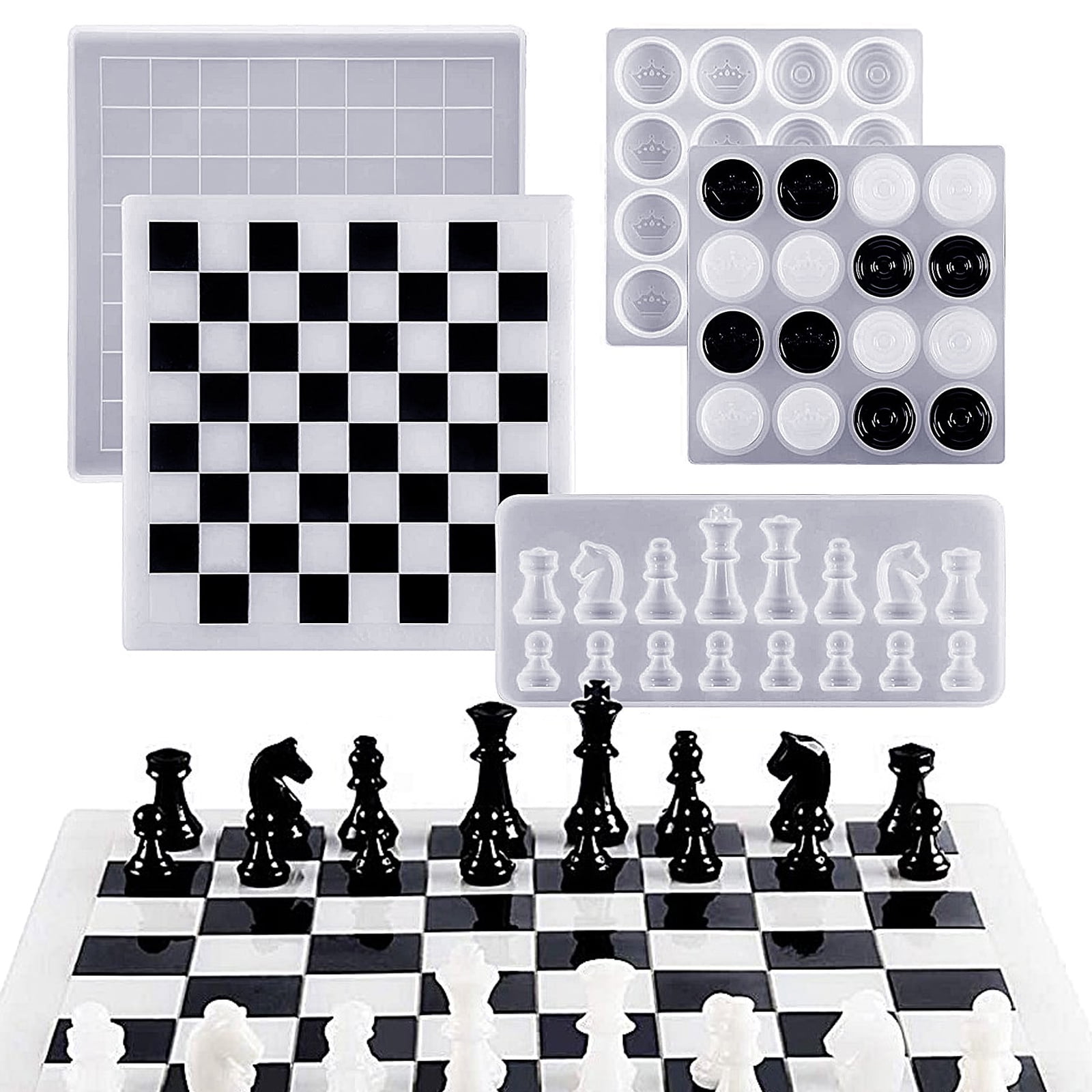 Game Board, Chess Board & Embossed Resin Art Molds – Crafted Elements