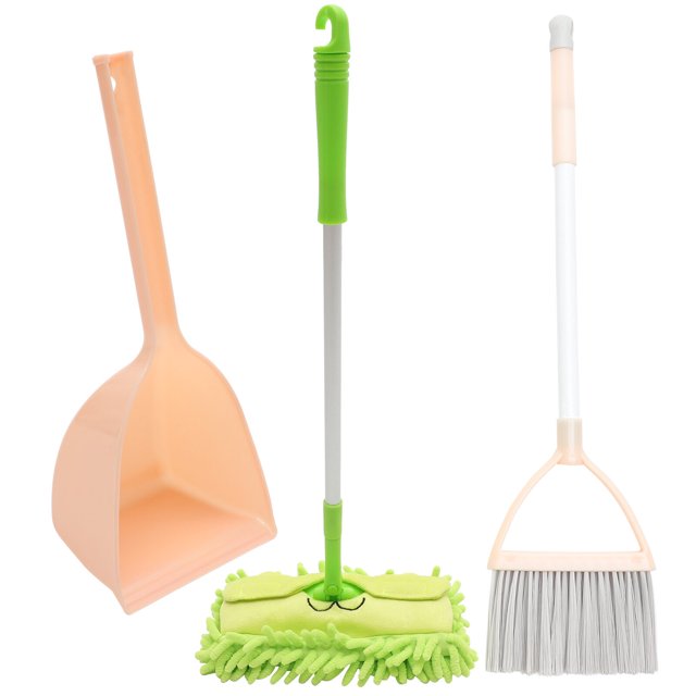 3pcs Children Broom Mop and Dustpan Combination Mini Broom Set Sweeping