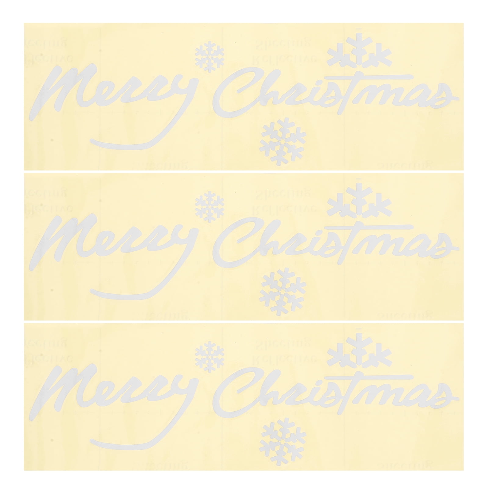 3pcs Christmas Car Window Stickers Reflective Sticker Festive