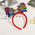 thumbnail image 1 of 3pcs Christmas Decorative Headbands Christmas Party Props Headbands Birthday Gift Sequin Pentagram Headbands Bathroom Hair Accessories, 1 of 9