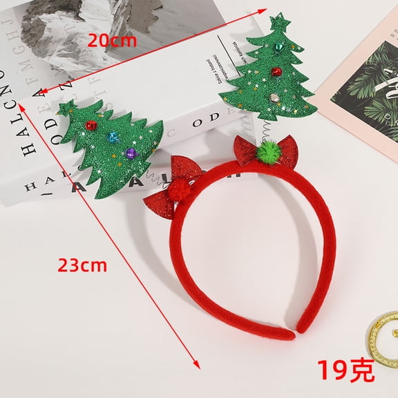 3pcs Christmas Decorative Headbands Christmas Party Props Headbands Birthday Gift Sequin Pentagram Headbands Bathroom Hair Accessories