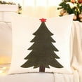 thumbnail image 1 of 3pcs Christmas Lights Outdoor Fall Decor Christmas Velvet Embroidery Christmas Tree Bolster Living Room Sofa Cushion Bed Pillow Christmas Decoration Gifts, 1 of 6