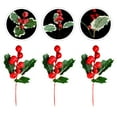 thumbnail image 1 of RENACLIPY PVC Christmas Cherries Branches Beautiful Color for Holiday Party Decorations 3Pcs, 1 of 1