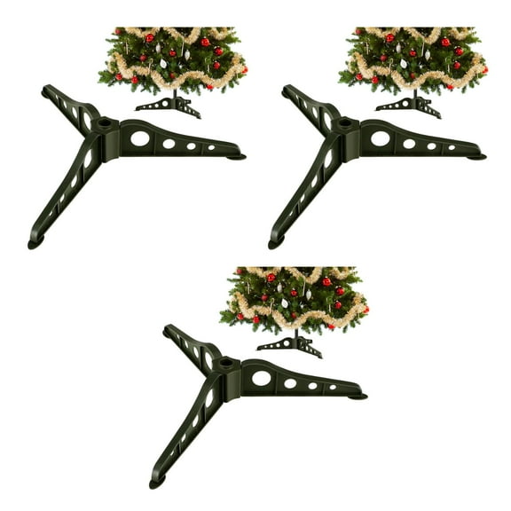 ETEREAUTY Sturdy Green Xmas Tree Stand Simple Installation for Home 3Pcs