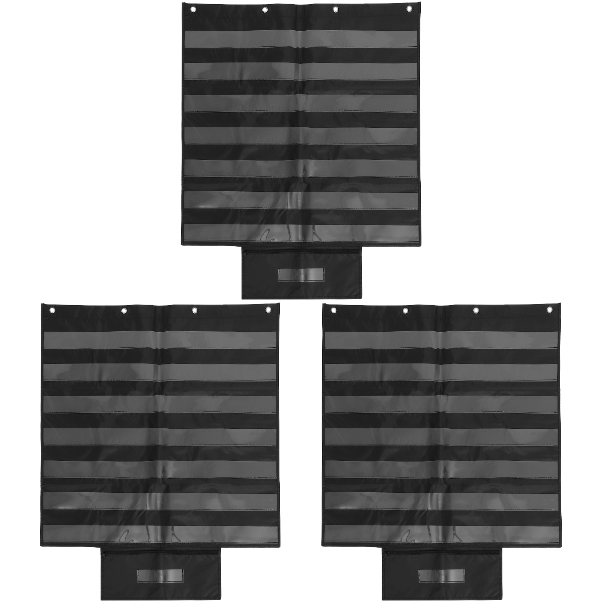 3pcs Classroom Pocket Chart Home Pocket Chart Hanging Cards Pocket