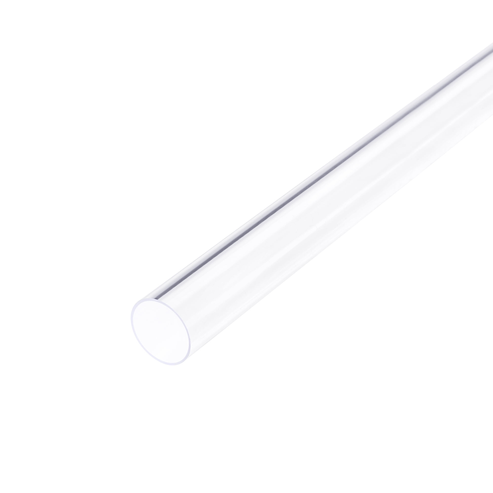 3pcs Clear Rigid PVC Pipe 7/16"(11mm) ID x 1/2"(12mm) x 1.5ft 0.02" Wall Round Tube Tubing