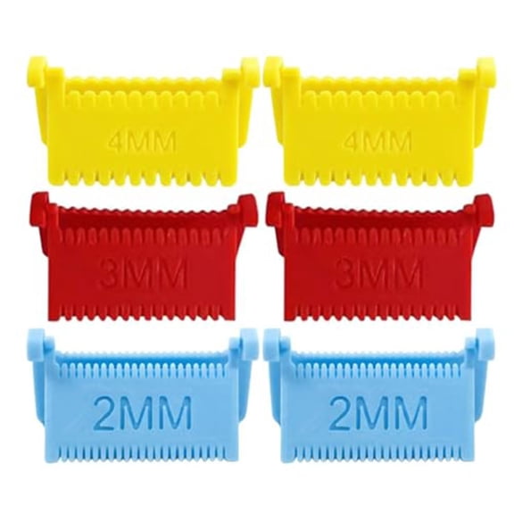 3pcs Clip-On Sewing Ruler, Hand Edge Stitch Lock and Sewing Gauge for Even Stitches, Quilting Templates with 2mm, 3mm, 4mm Spacing