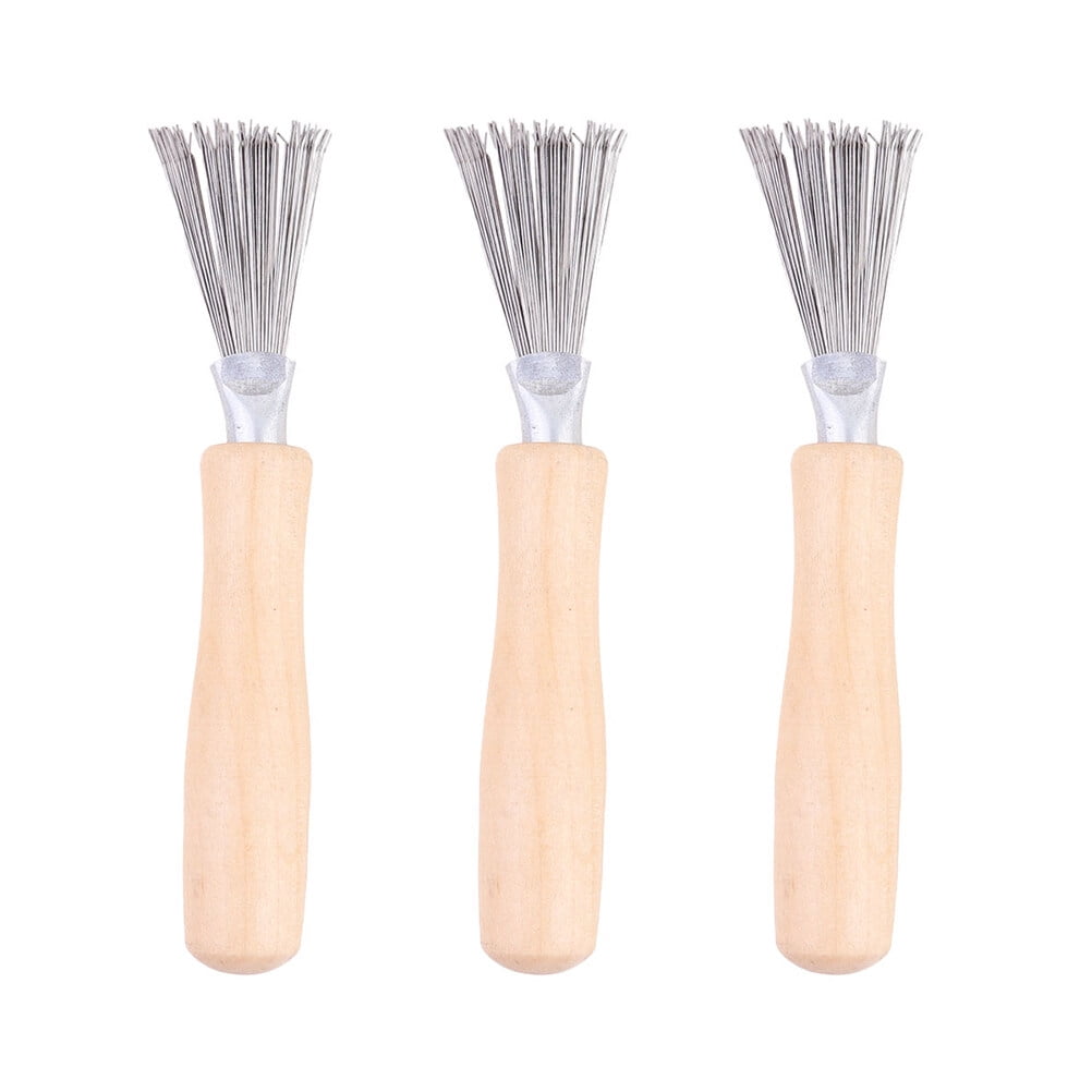 3pcs Comb Cleaning Claws Comb Hair Removal Tool Wooden Handle Comb