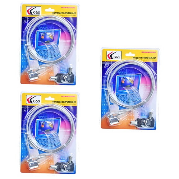 FONDOTIN PC Lock Alloy Security For Office And School 3Pcs