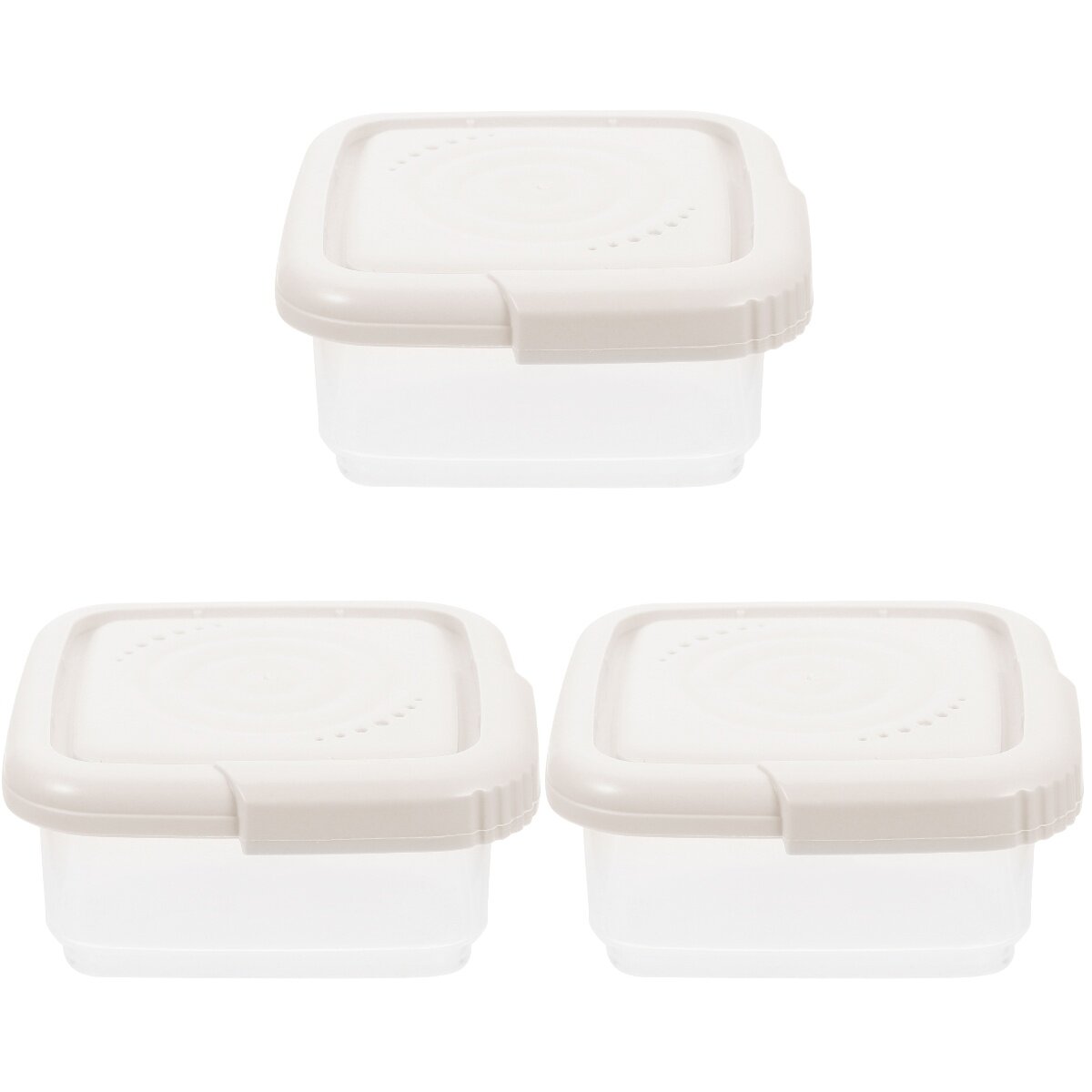 3pcs Cow Cheese Slice Holder, Plastic Containers with Lids, Sliced