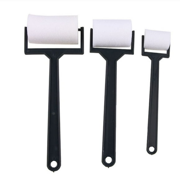 3pcs Craft Tool White Sponge Brush Foam Painting Roller Brush For Children Draw