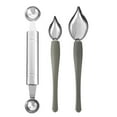 3pcs Creative Decoration Spoon Coffee Cake Chef Drawing Sauce