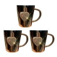 thumbnail image 1 of 3pcs Creative Ins Diamond Heart Water Cup High Value 304 Stainless Steel Coffee Cup Portable Office Home Mug, 1 of 8