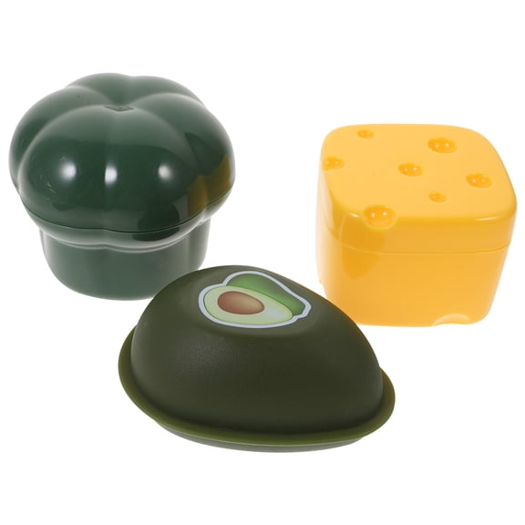 WRITWAA Kitchen Crisper Set, 3-Piece PP Containers, Easy to Clean, Assorted Colors for Food Storage