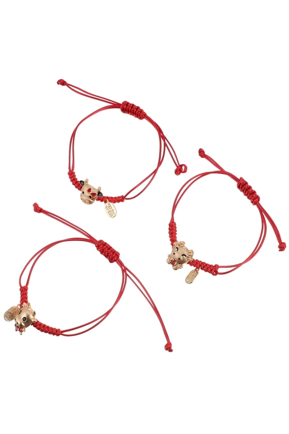 3Pcs Handmade Alloy Wrist Chains Assorted Colors Fashionable Fashion Wrist Accessories for Wear