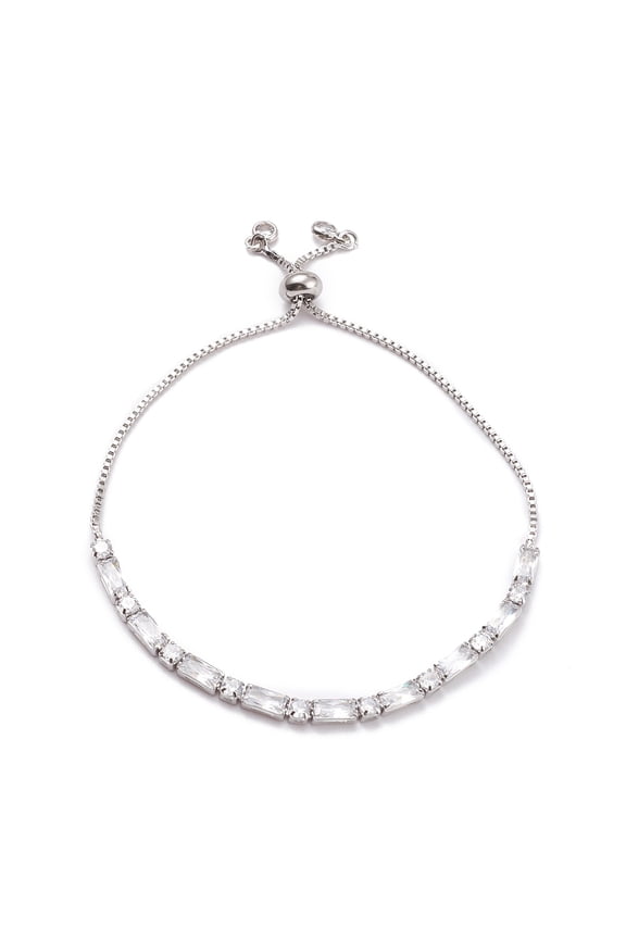 3pcs Cubic Zirconia Classic Tennis Bracelets for Girl Women Slider Bracelets with Brass Findings Inner Diameter: 1-1/8~3-1/8 inch(3~8cm)