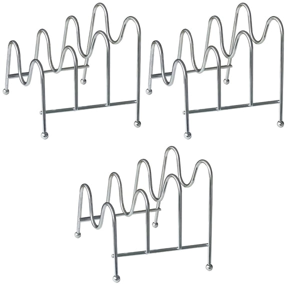 3pcs Cupboard Cabinet Saucepans Pan Lid Storage Rack Holder Kitchen Pot Pan Lid Rack Holder