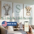 thumbnail image 1 of 3pcs Custom Name Tropical Animals Elephant leopard Gift Decorative Painting, Canvas 20x30inch Inner Framed, Waterproof Wall Art for Home Decor-Made in USA, 1 of 10