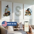 thumbnail image 1 of 3pcs Custom Name Halloween Witch Hat Skull Theme Decorative Painting, Canvas 16x20inch Inner Framed, Waterproof Wall Art for Home Decor-Made in USA, 1 of 10