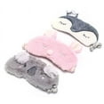 3pcs Cute Animal Fluffy Sleep Eye Mask, Soft Plush Eye Mask