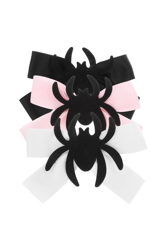 3pcs Cute Halloween Spider Hair Clips For Women Bow-Shaped Hair Barrettes For Festive Cosplay Headpiece Costume Parties Accessories