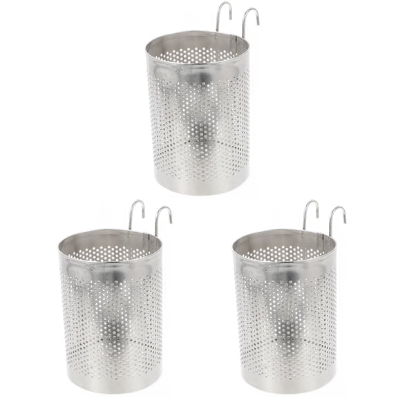 3pcs Cutlery Draining Basket Flatware Drying Rack Hanging Chopstick Drying Basket Mesh Design