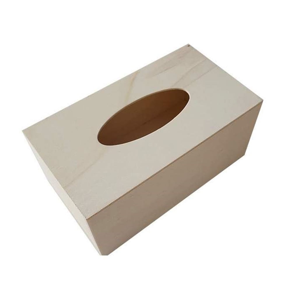 3pcs DIY Tissue Boxes Unfinished Wood Tissue Box Napkin Holders Craft