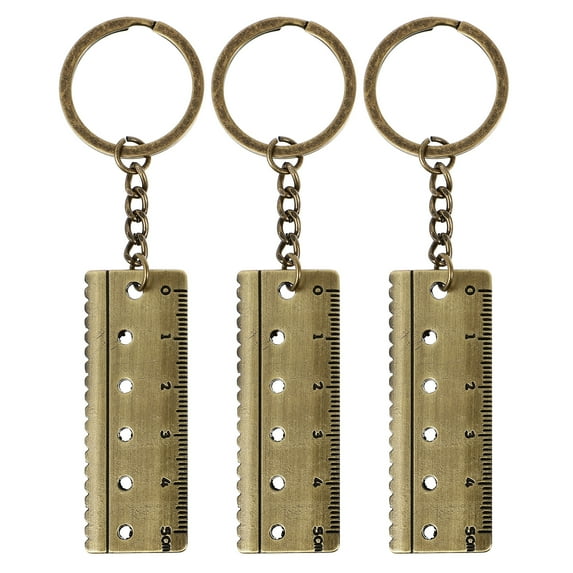 Caliper Shaped Decorative Key Rings for Bags with Zinc Alloy Material Assorted Color