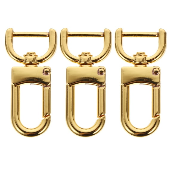 3pcs Detachable Snap Hook Swivel Clasp Dog Collar Buckle For Bag Strap Replacement Golden Metal Buckle Clip For Purse Making Supplies Heavy Duty Screw Buckle Repair Parts